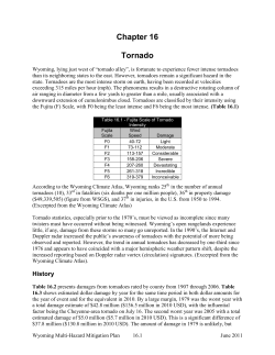 Chapter 16 Tornado - Wyoming Office of Homeland Security