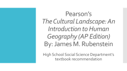 AP Human Geography textbook recommendation