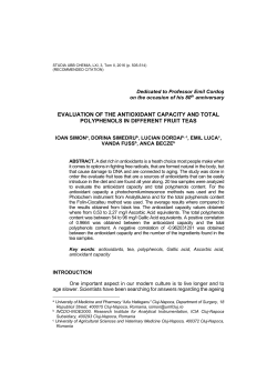 evaluation of the antioxidant capacity and total polyphenols in