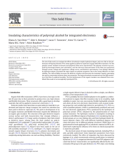 Insulating characteristics of polyvinyl alcohol for integrated