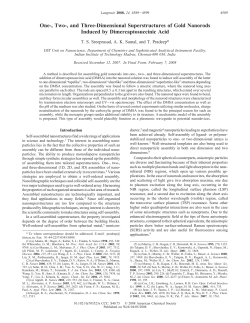 One-, Two-, and Three-Dimensional Superstructures of Gold