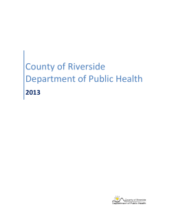 County of Riverside Department of Public Health