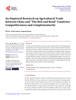 An Empirical Research on Agricultural Trade between China and