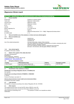MSDS Magnesium nitrate liquid Van Iperen Int [UK