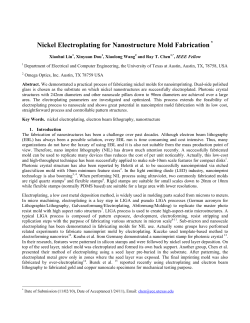 Nickel Electroplating for Nano Structure