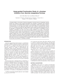 Assay-guided Fractionation Study of r-Amylase