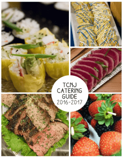 TCNJ Catering Guide 2016-2017