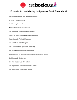 15 books to read during Indigenous Book Club Month