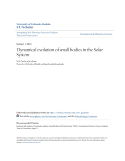 Dynamical evolution of small bodies in the Solar System