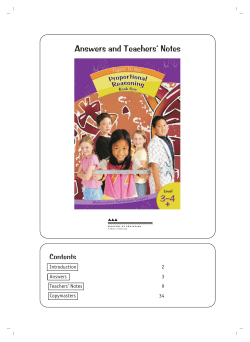 Answers and Teachers` Notes