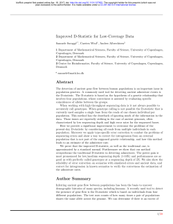 Improved D-Statistic For Low-Coverage Data