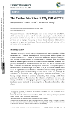 The Twelve Principles of CO2 CHEMISTRY
