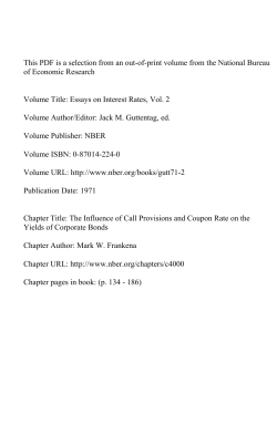 The Influence of Call Provisions and Coupon Rate on the Yields of