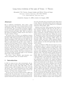 Long term evolution of the spin of Venus - I. Theory.