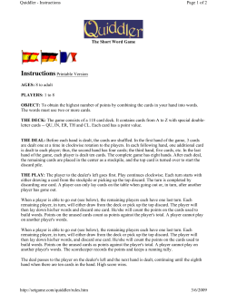 The Short Word Game InstructionsPrintable Version AGES: 8 to
