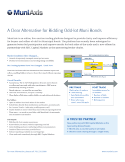 A Clear Alternative for Bidding Odd-lot Muni Bonds