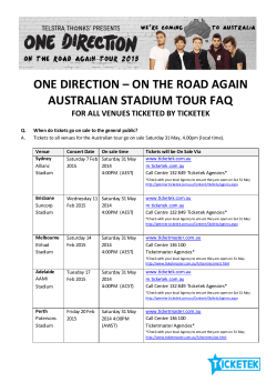 one direction &ndash; on the road again australian stadium tour