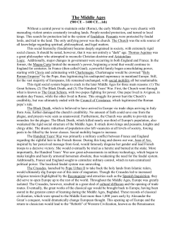The Middle Ages - Garnet Valley School District