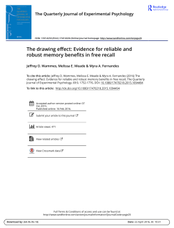 The drawing effect: Evidence for reliable and