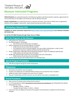 "At the Museum" School Programs Guide