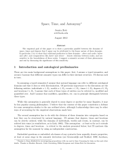 Space, Time, and Antonymy