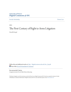 The First Century of Right to Arms Litigation