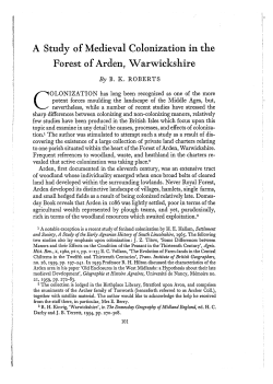 A Study of Medieval Forest of Arden, Colonization in the Warwickshire