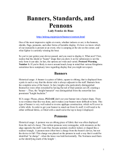 Banners, Standards, and Pennons