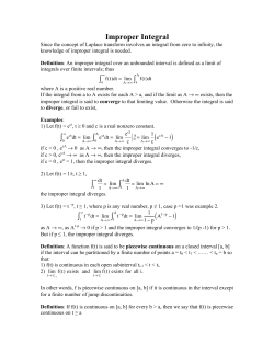 Improper Integral