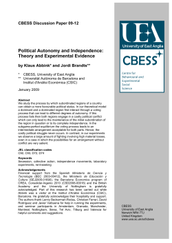 Political autonomy and independence