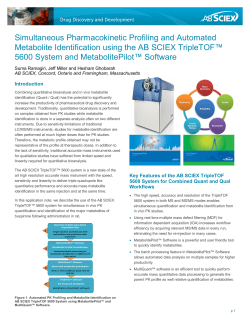 Simultaneous Pharmacokinetic Profiling and