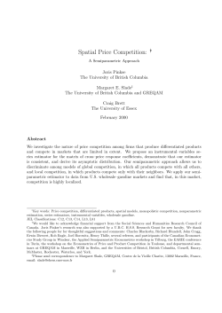 Spatial Price Competition