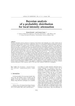 Bayesian analysis of a probability distribution for local intensity