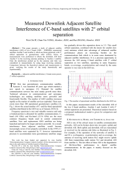 Measured Downlink Adjacent Satellite Interference of C