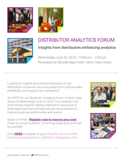 distributor analytics forum