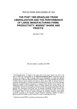 the post 1990 brazilian trade liberalization and the