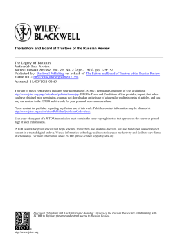 The Legacy of Bakunin