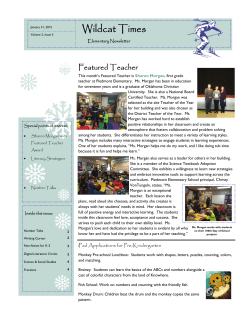 January: Sharon Morgan, PES First Grade Teacher