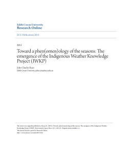 Toward a phen(omen)ology of the seasons