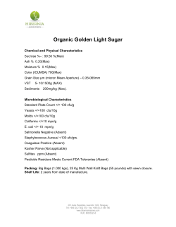 Organic Sugar type Golden Light