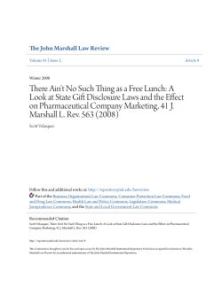 There Ain`t No Such Thing as a Free Lunch