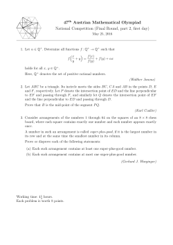 Final Round, part 2, first day