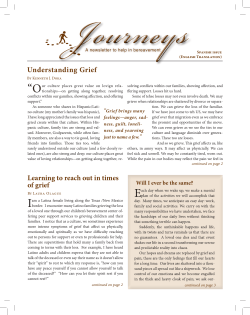 Learning to reach out in times of grief Understanding Grief