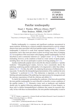 Patellar tendinopathy