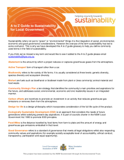 A to Z Guide to Sustainability