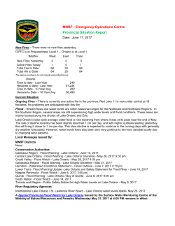 MNR EOC SITUATION REPORT November 01, 2011
