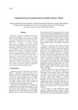 Emphasized Speech Synthesis Based on Hidden Markov Models