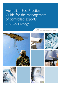 Australian Best Practice Guide for the management of