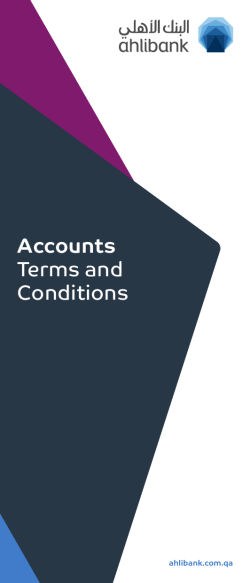 Accounts Terms and Conditions