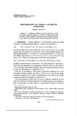 PERTURBATIONS OF LINEAR w